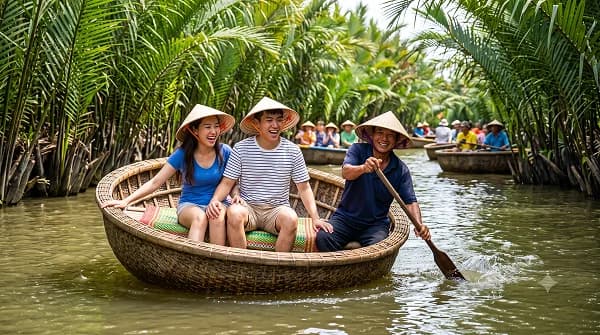 Hoi An Coconut Forest Basket Boat Ride by Patel World Tour